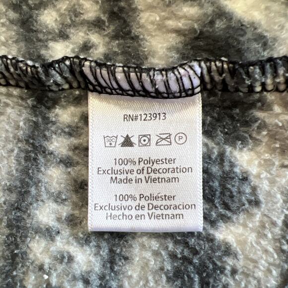 JACHS Cabin Fleece Women’s Large Black Mock Neck Pullover Fair Isle Cabincore - Picture 6 of 10